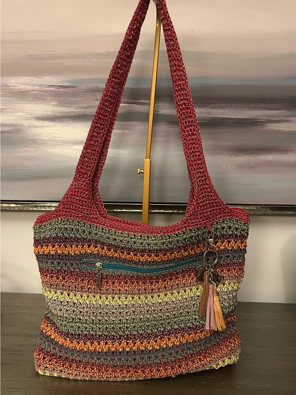 The Sak Belle Crochet Large Shoulder Bag - NWOT